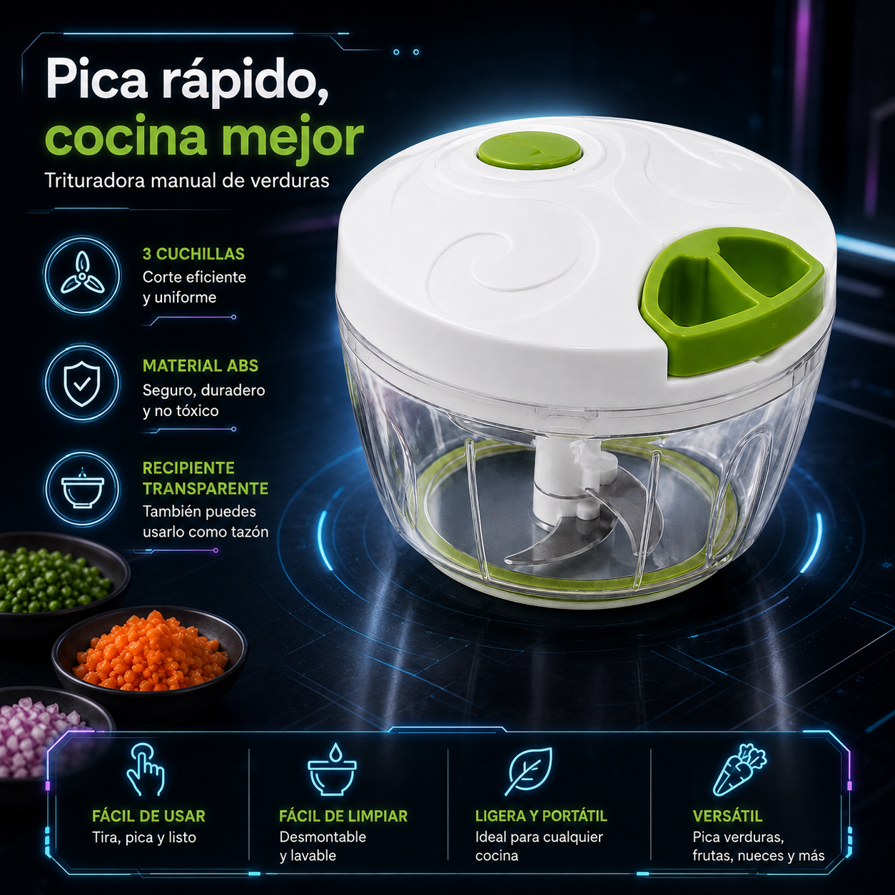 Picadora Trituradora Multifuncional de Alta Velocidad