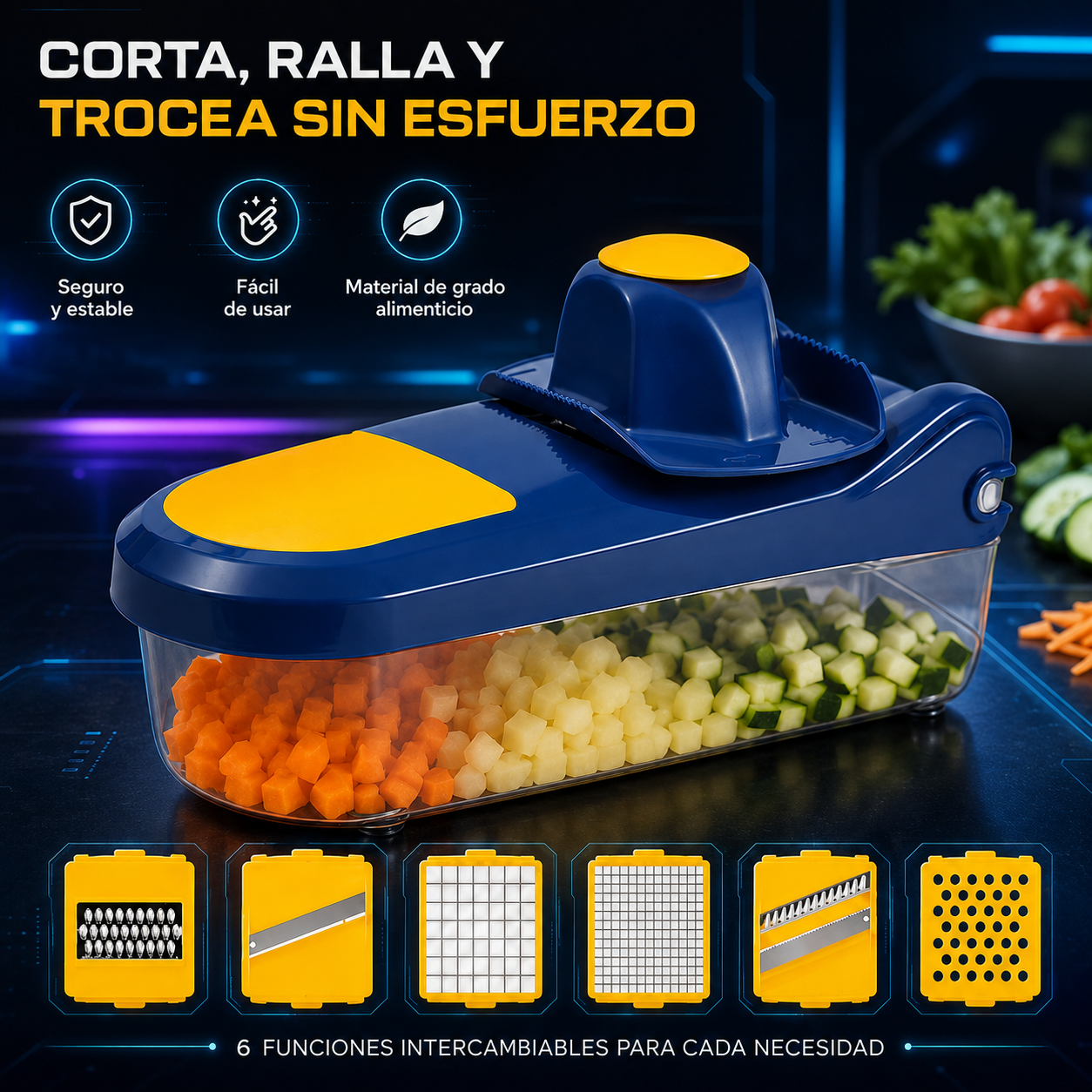 Rayador de Verduras Multifuncional para Cocina