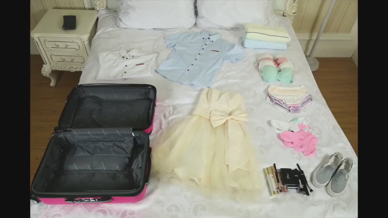 paquete de 6 bolsas organizadoras de viaje con diseño para maleta .